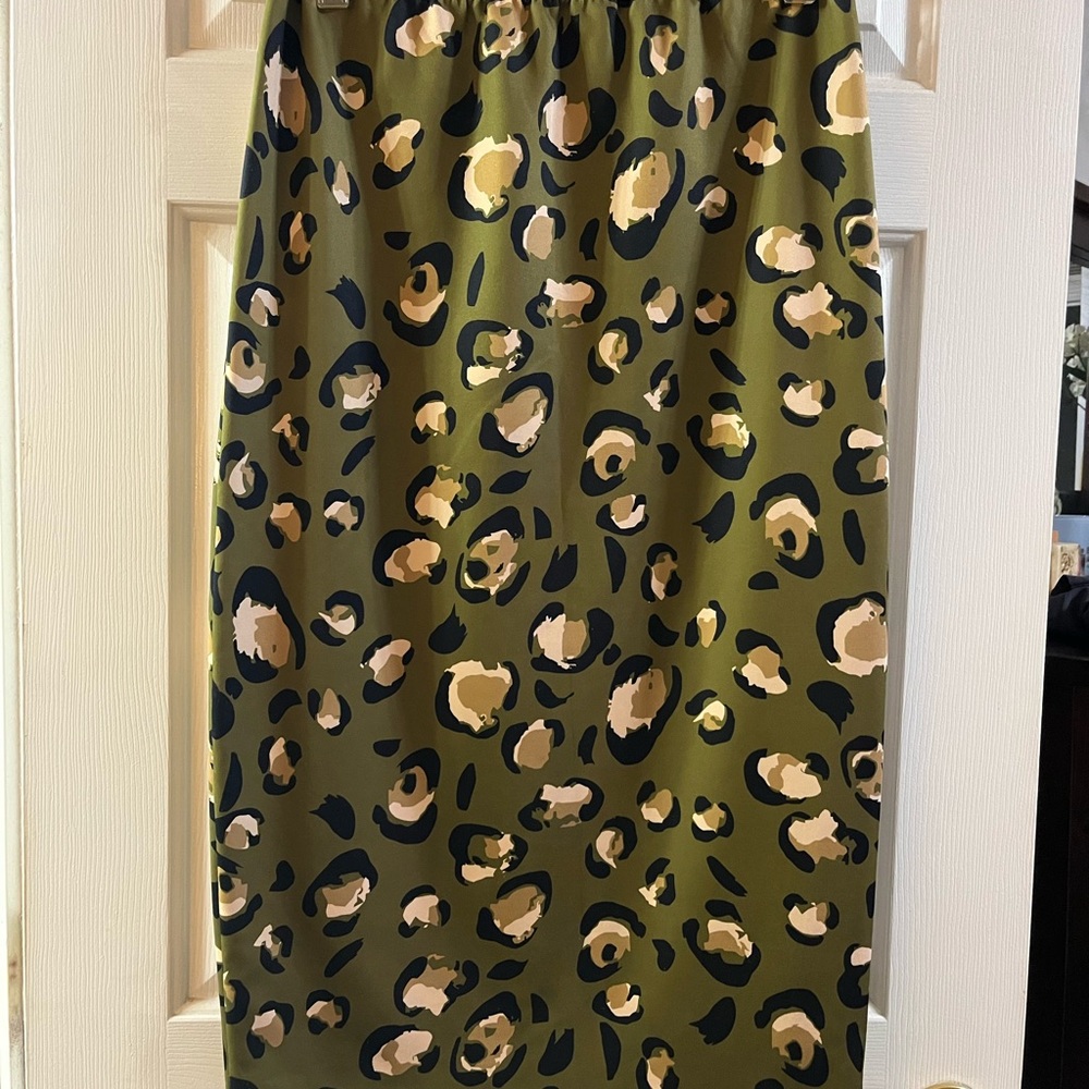 Nuggles Leopard Print Green Skirt